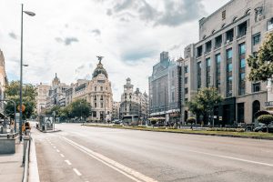 Vista de una de las avenidas de Madrid 