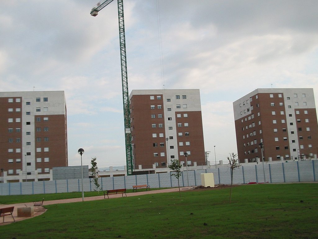 Imagen de edificios en construcción